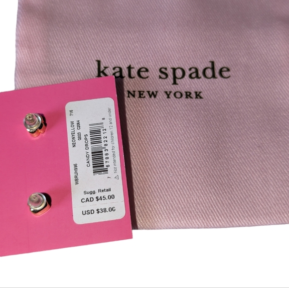 NWT Kate Spade Candy Drop studs in bright green 💚🍏💚🍭🍬 - Picture 11 of 14